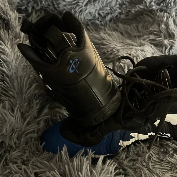 Black and Blue Sneakers with White Accents